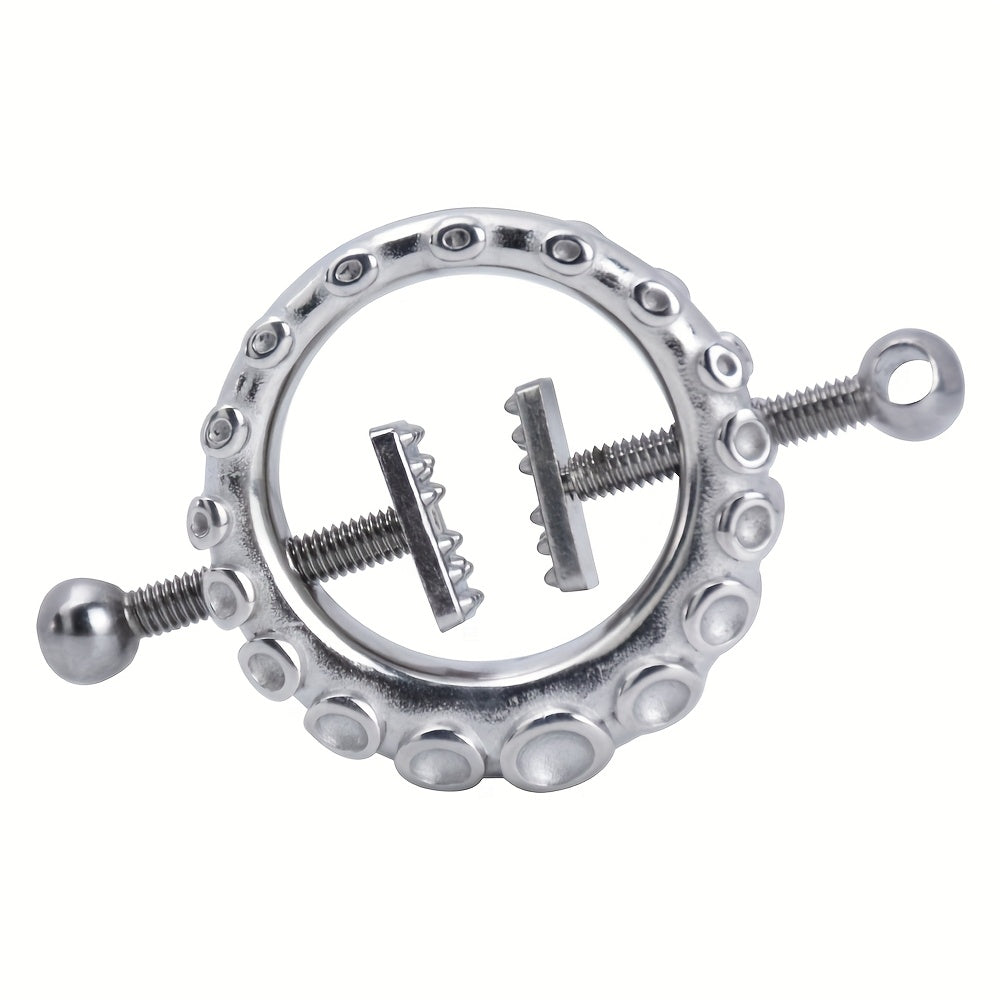 1 Stainless Steel Nipple Clamp with Floral Design Women's Breast Stimulation Toy Spiked Nipple Rubbing Decorative Metal Chest Chain Couples BDSM Alternative Sex Toy, Erotic Toy, Bdsm Accessory, Edgy Fashion, Highquality Steel