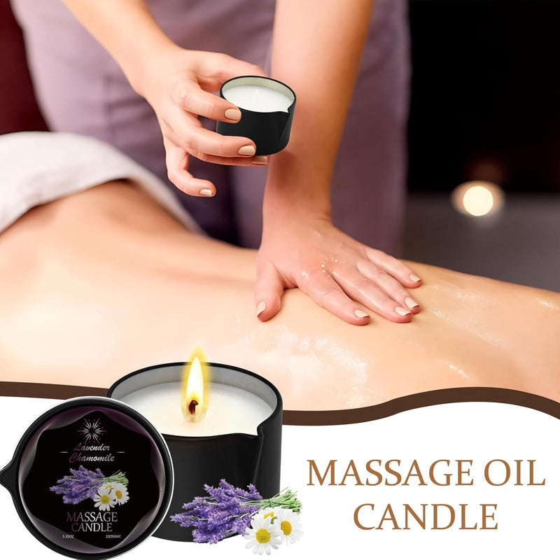 Low Temp Massage Lotion Candle Set Trio With Jojoba Butter