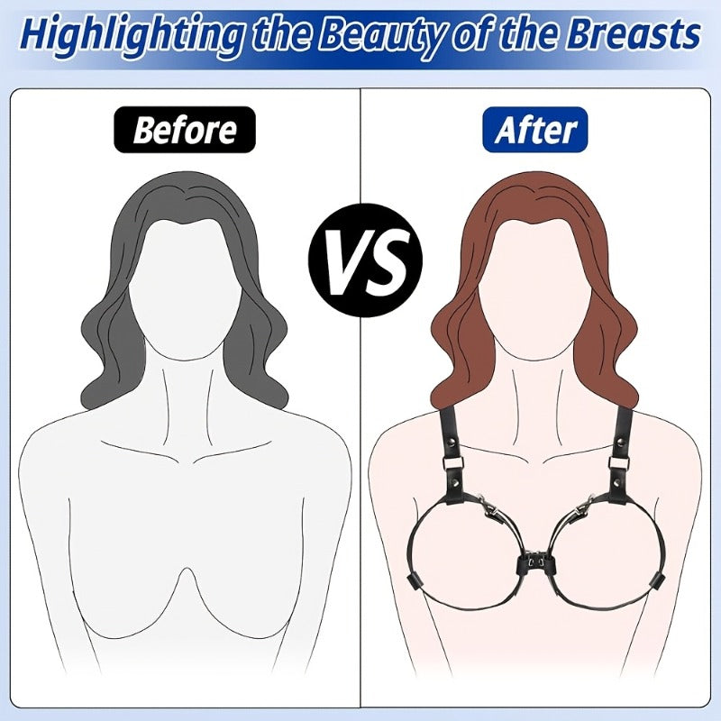 3-In-1 Women's Restraint Set With Gag And Nipple Clamps