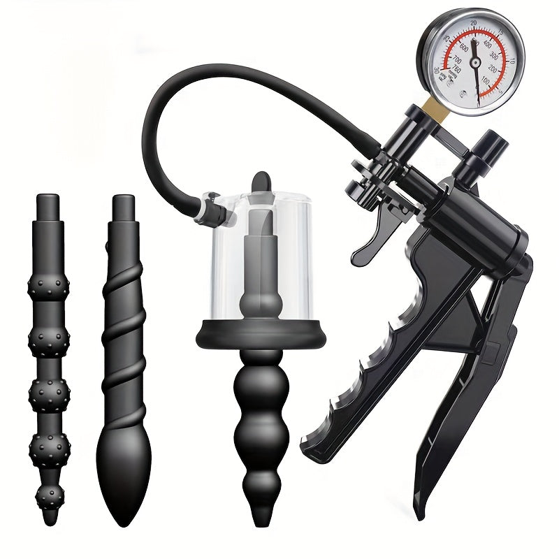 Inflatable Anal Plug Vacuum Pump Prostate Massager Kit