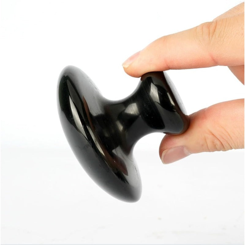Mushroom Shaped Massage Stones Natural Bian Stone For Spa Therapy