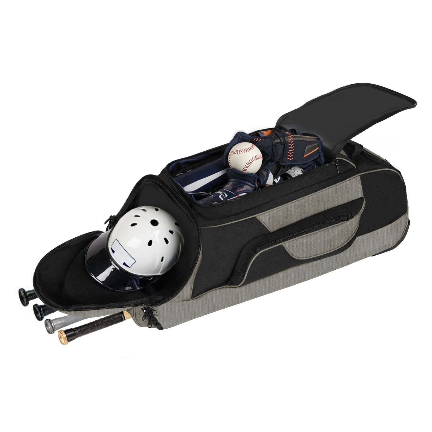 SHOPSOURCE Baseball Tugboat Bag With Backboard Support