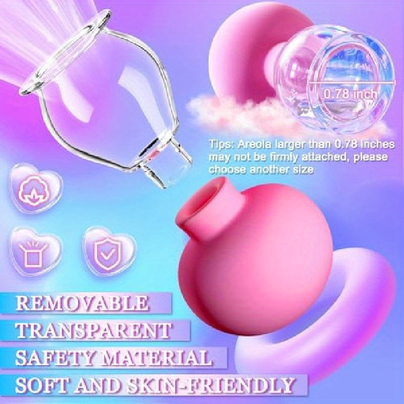 Adult Sex Toys - 1 Pair BDSM Nipple Toys for Couples Pleasure, Manual Suction Mini Foreplay Nipple Pump for Women, Nipple Corrector for Inverted Flat Nipples