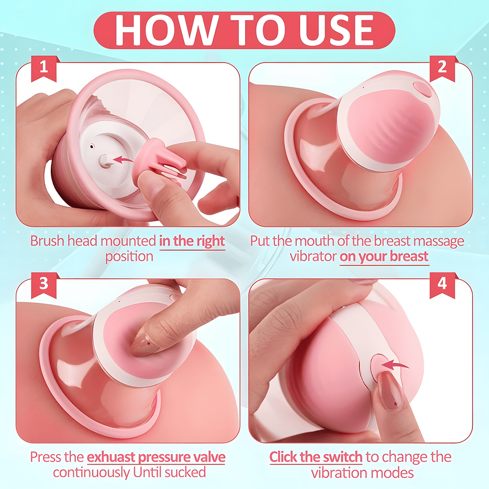 Nipple Clamps and Clitoris Stim Toy With 10 Vibrator Modes