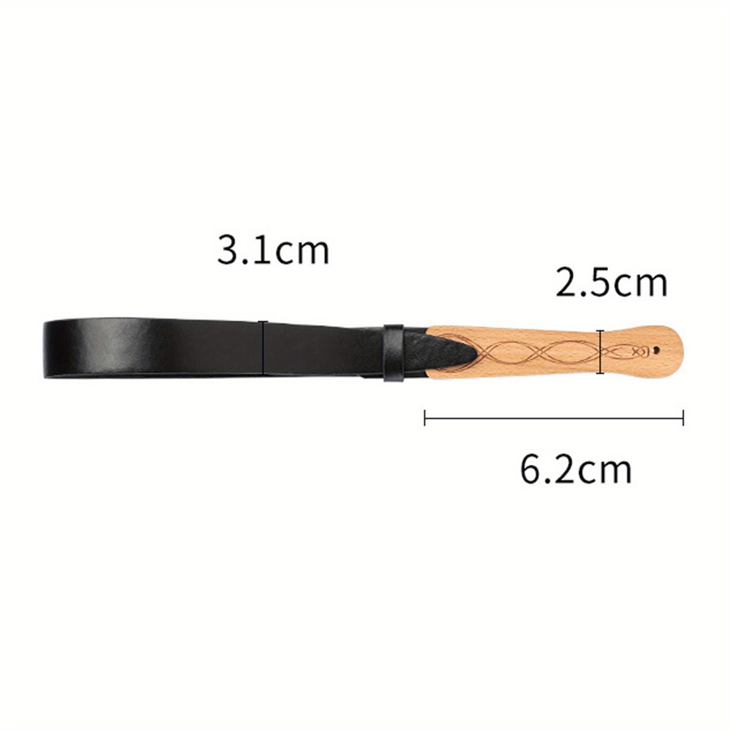 Adventure Ready Premium Faux Leather BDSM Hand Whip With Wooden Handle