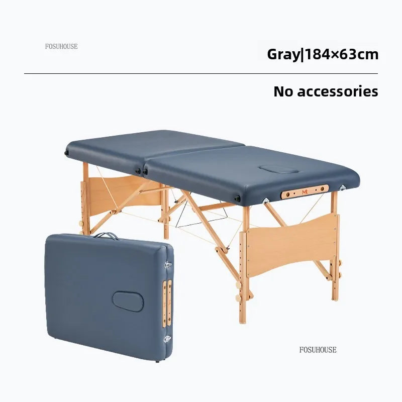 Portable Massage Acupuncture Physical Therapy Tattoo Bed Folding Massage Tables Beauty Salon Furniture Wooden Spa Massage Bed