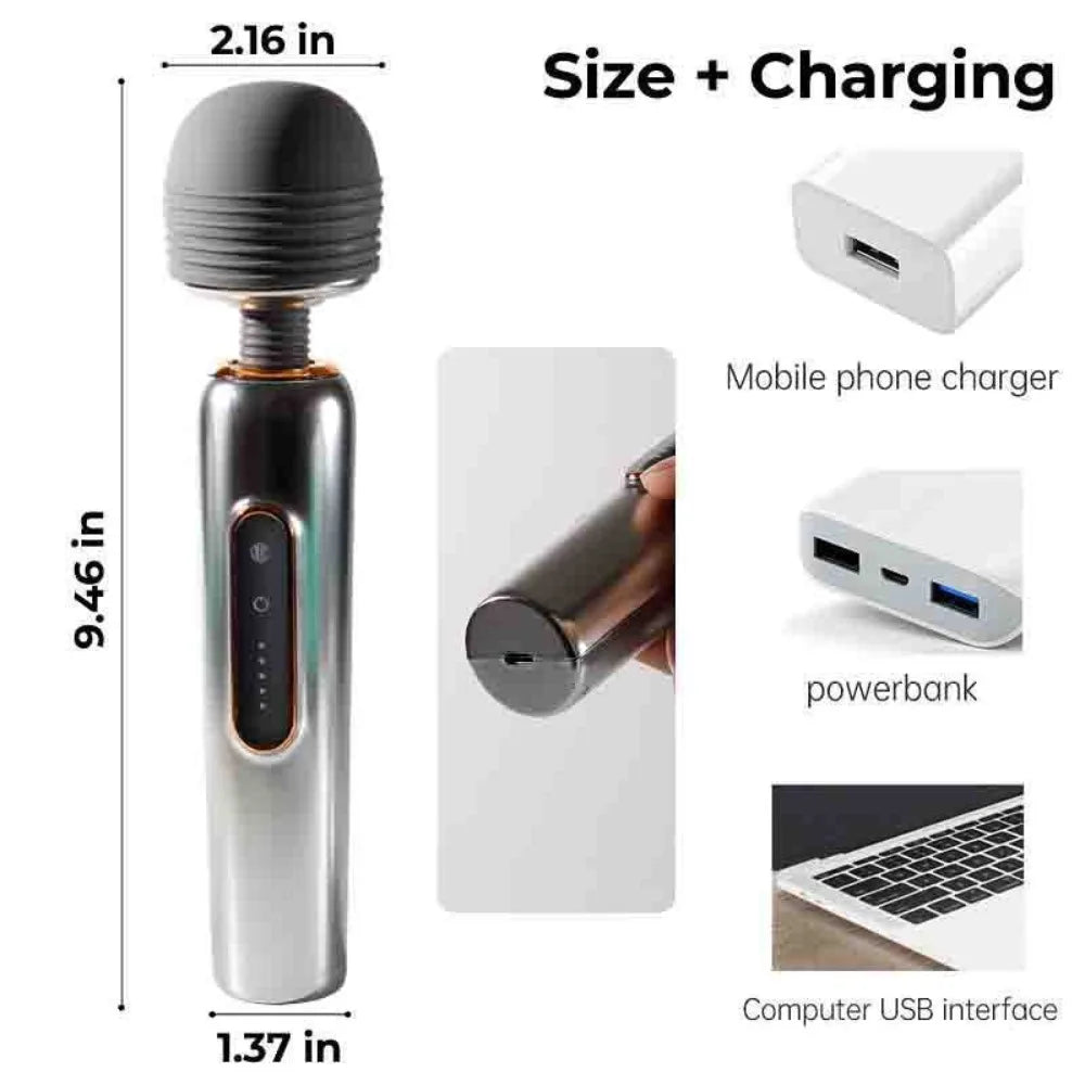 Clitoral Vibrator for Female Masturbation Orgasm AV Stick Magic Wand Massager Stimulate Nipple Clitoris Sex Toys for Woman