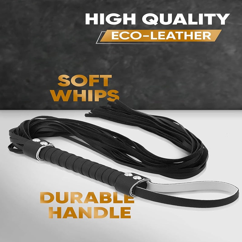 Sex Whip 33 BDSM Flogger for Bedroom, Adult Crop 18 for Spanking Set, Foreplay Fetish Sex Toys BDSM Starter Kit Floggers Adult Play