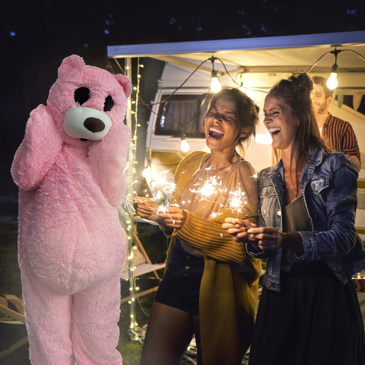 Cute Teddy Bear Adult Costume Dancing Bear Outfit For Halloween