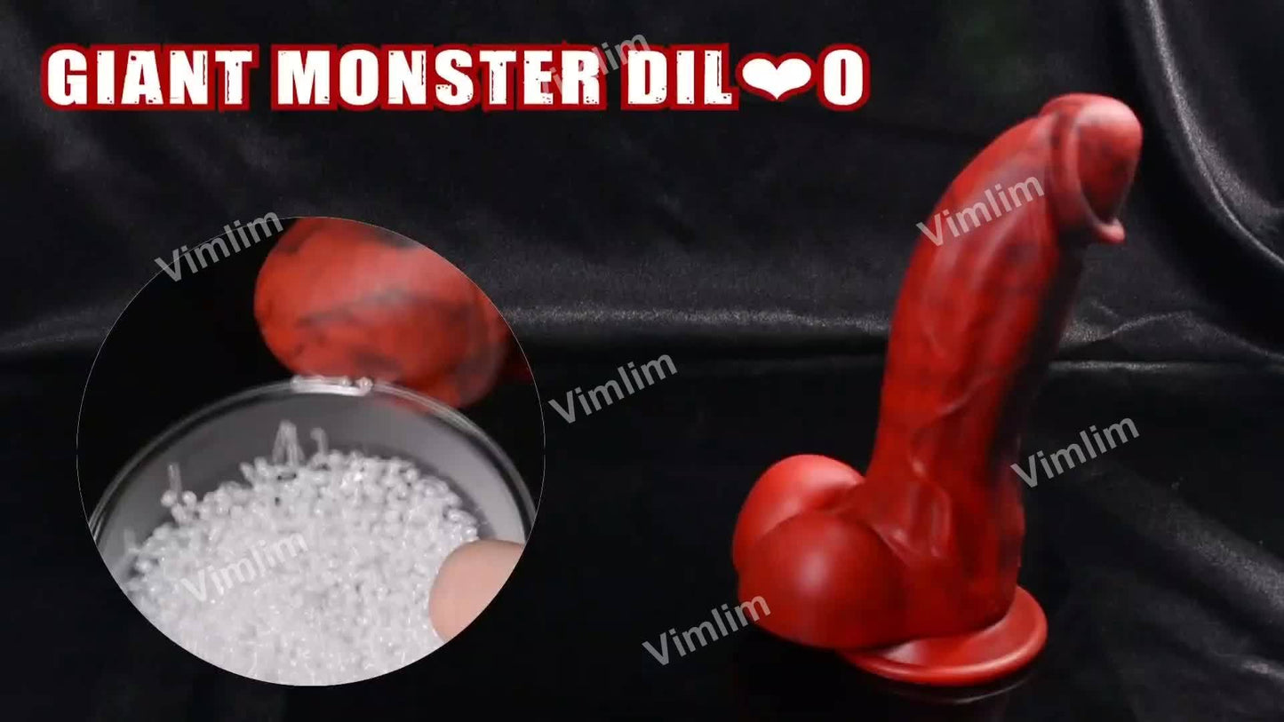 Realistic Monster Dildo Vibrator Liquid Silicone With 8 Vibration Modes