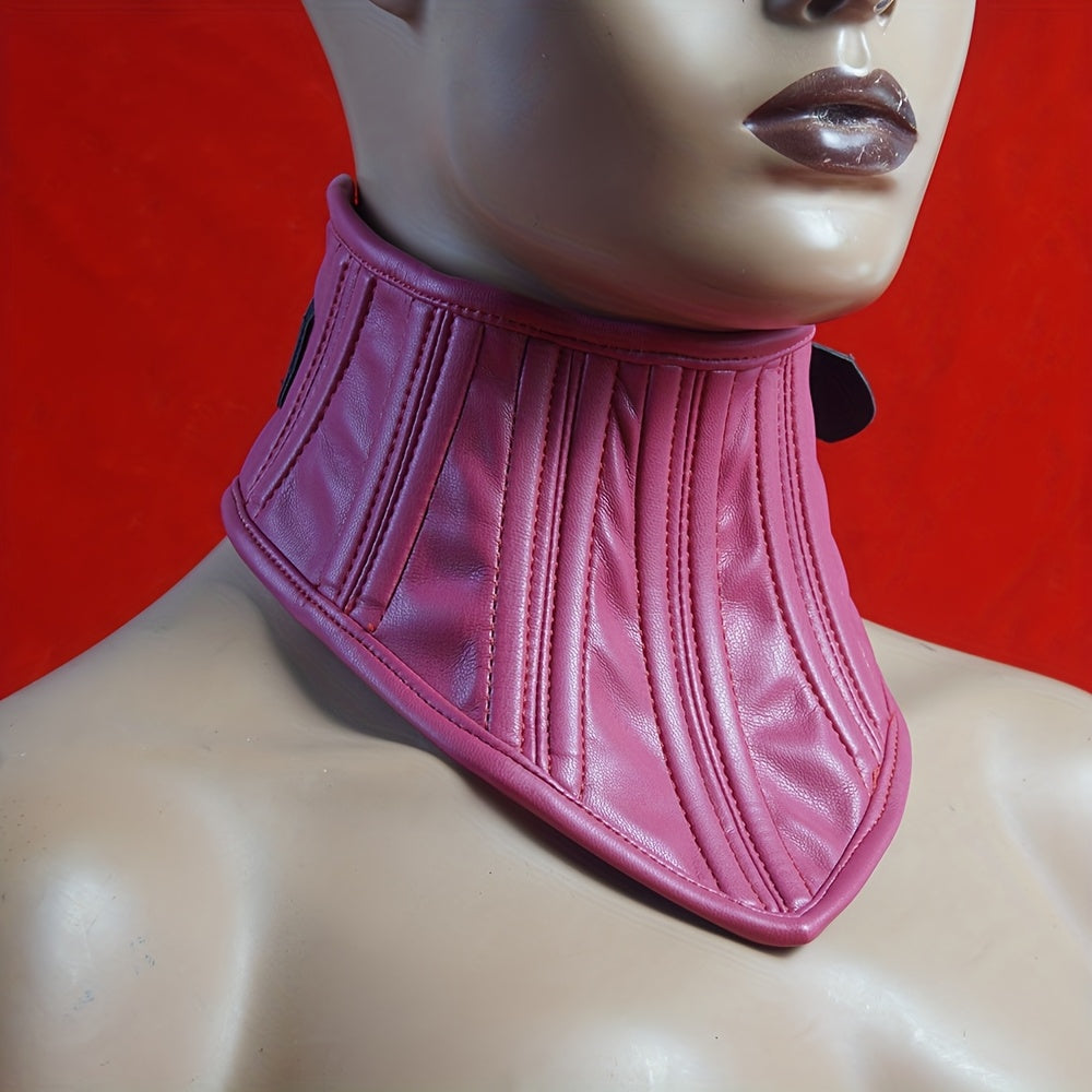Gothic Elegance PU Leather Collar Necklace for Steampunk Cosplay