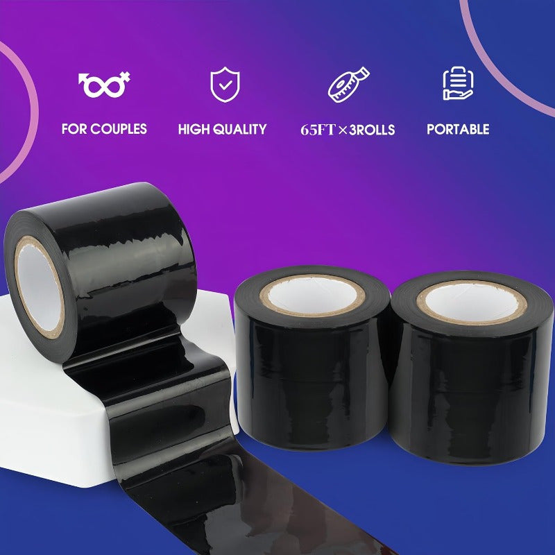 Sex Toys BDSM Bondage Tape Electrostatic PVC 3 Rolls for Couples