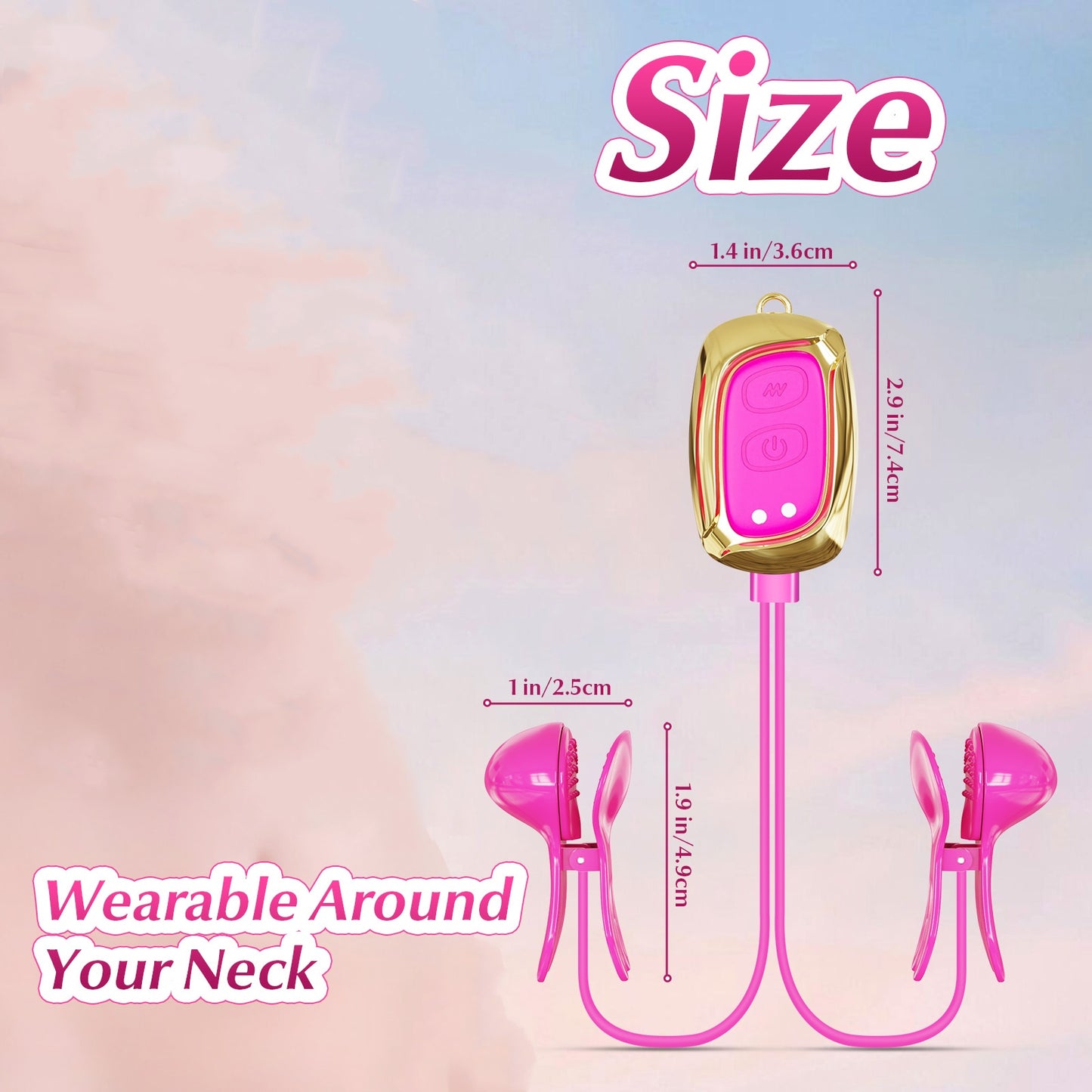 Nipple Clamps Vibrating Toy 9 Modes Magnetic Rechargeable