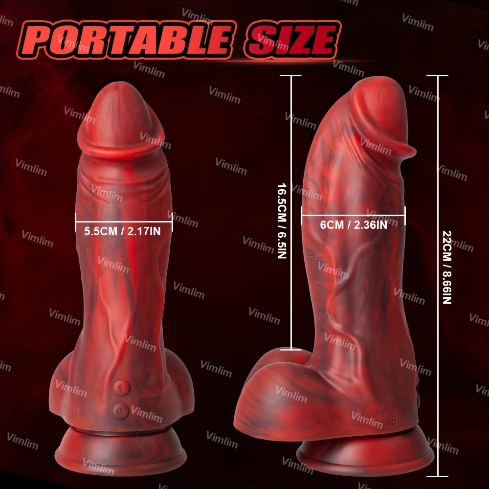 Realistic Monster Dildo Vibrator Liquid Silicone With 8 Vibration Modes
