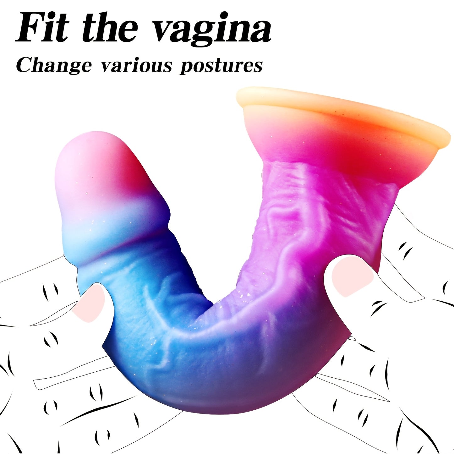 LSHE Liquid Silicone Dildo With Suction Cup For Deep Penetration