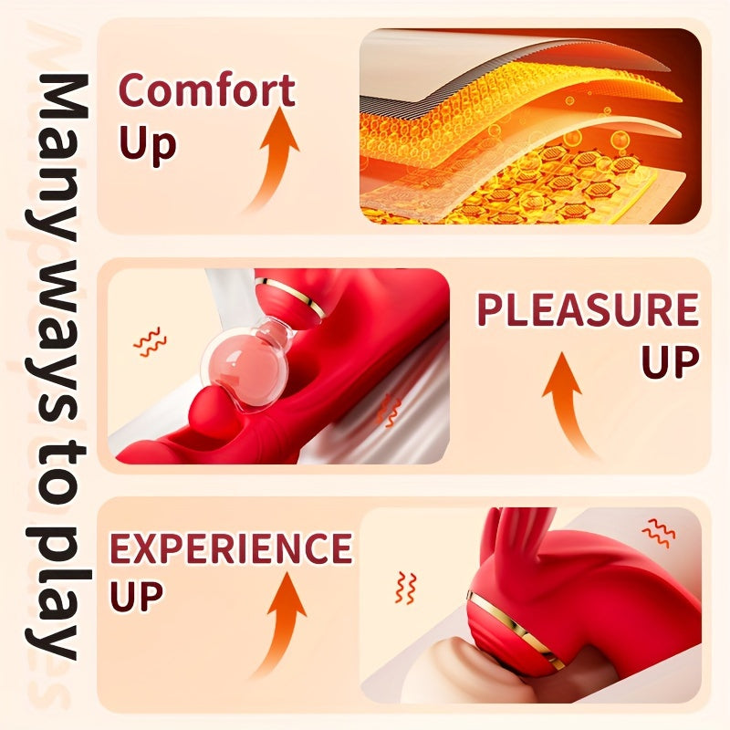AAV 4-In-1 Multifunctional USB Rechargeable Silicone Pleasure Toy