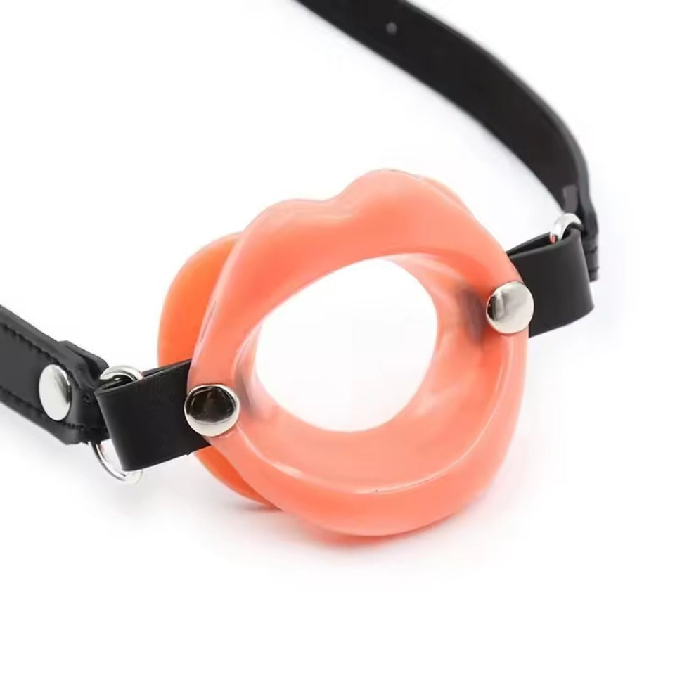 Silicone Ball Gag With Leather Restraints For BDSM Play