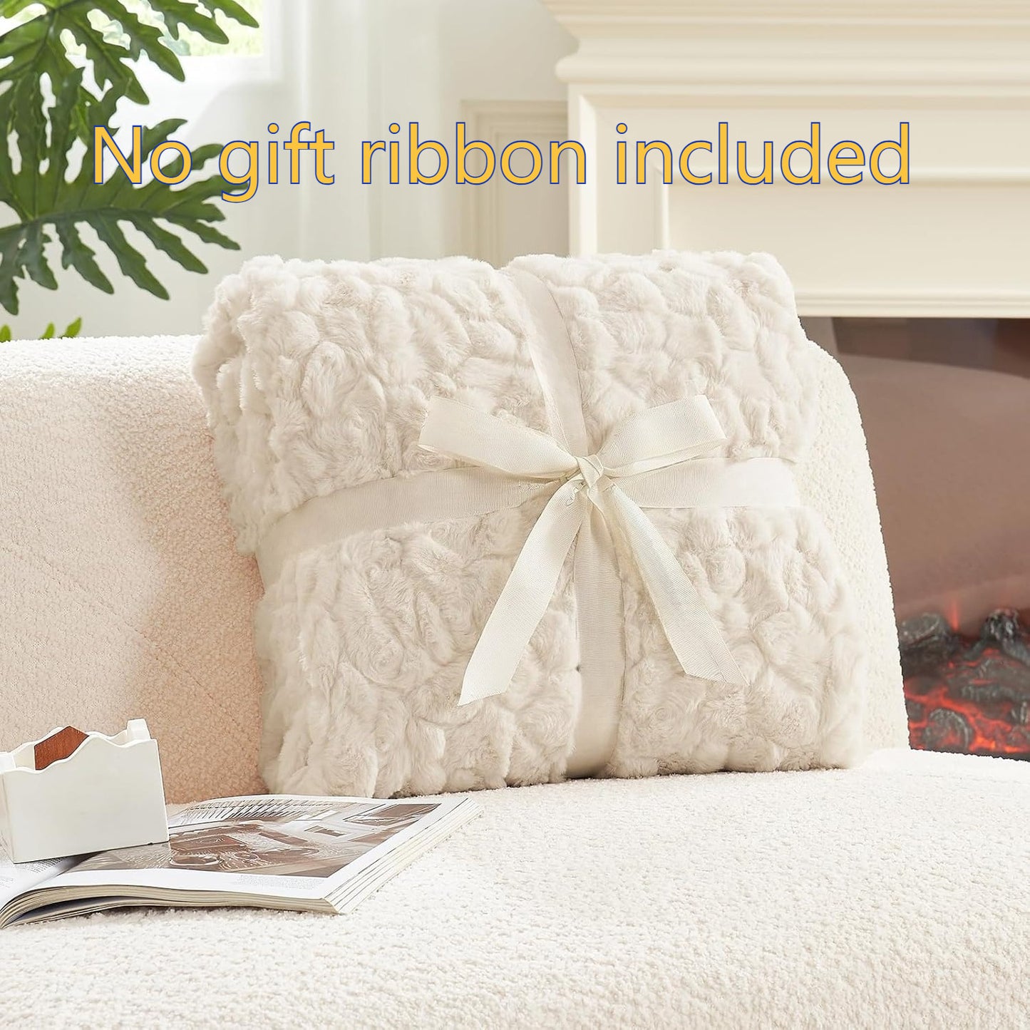 Cozy Bliss Reversible Faux Fur Throw Blanket For Couch