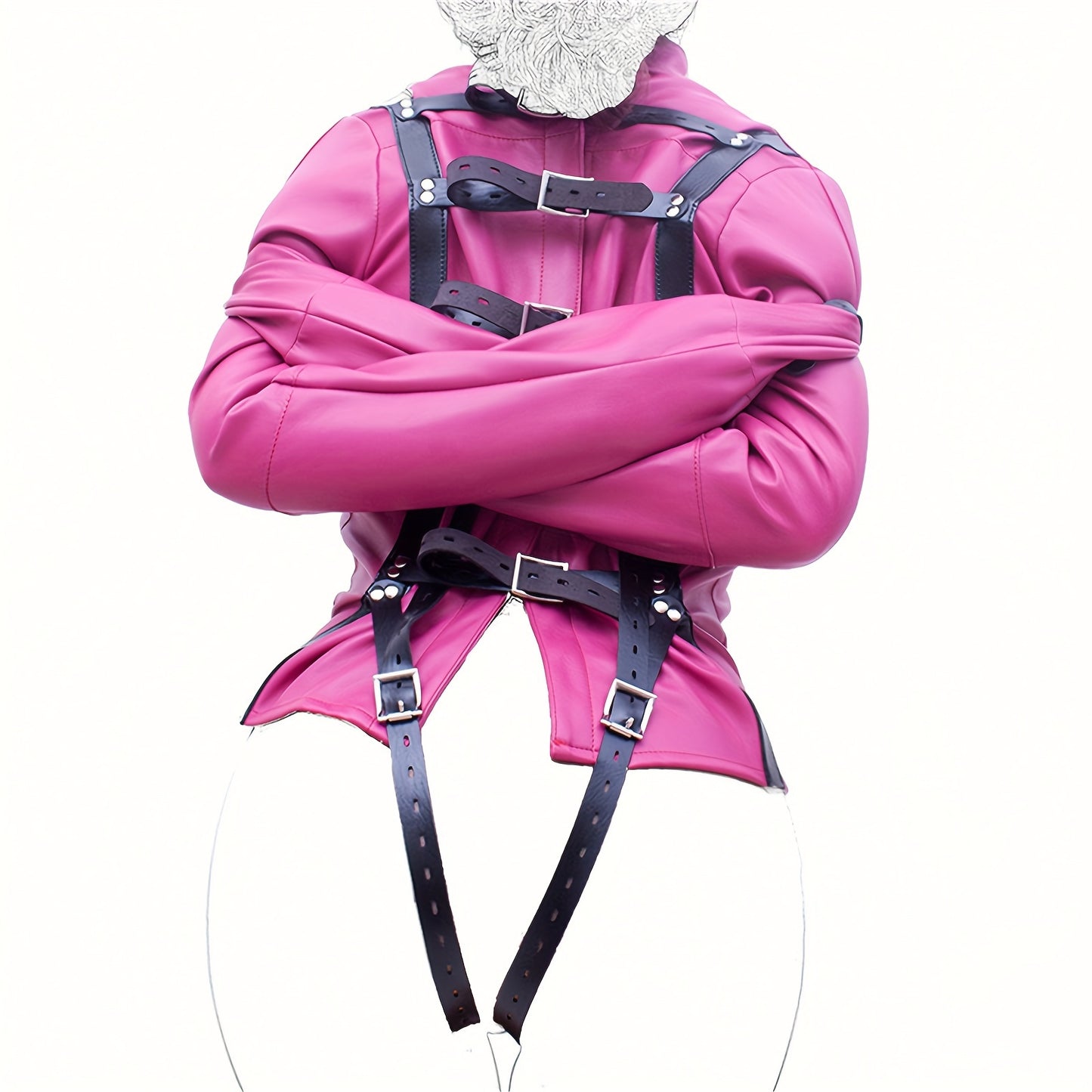 Bondage Jacket Restraint Costume For Role Play Accessory