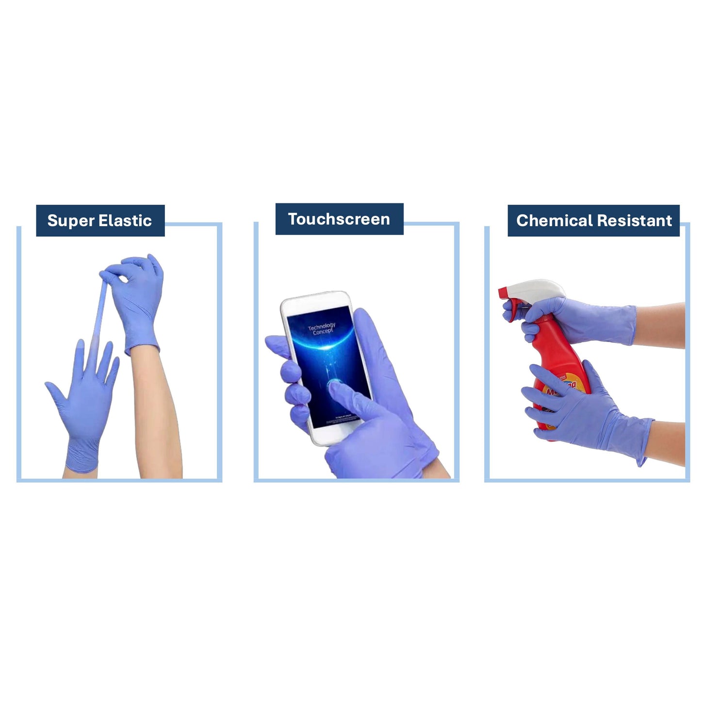 Ultra Stretch Professional Inc Nitrile Gloves Powder Free Ambidextrous