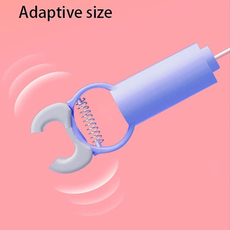 BDSM Adjustable Vibrating Nipple Clamps Nipple Toys with USB Control Nipple Vibrator Couples Women Sex Toys Breast Stimulator( Purple)