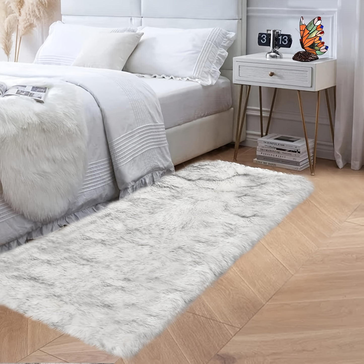 Faux Sheepskin Rug Fluffy Washable Living Room Decor