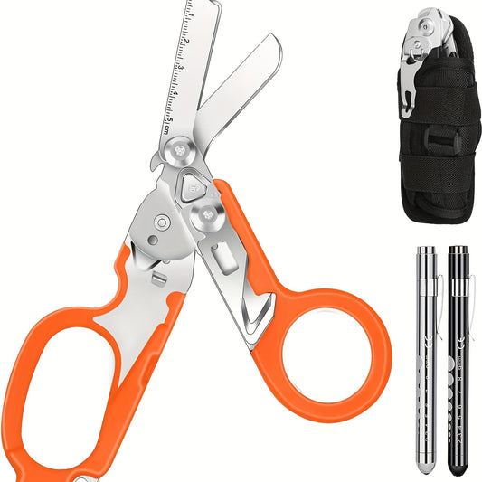 6in1 Emergency Response Shears With Glass Breaker And Holster