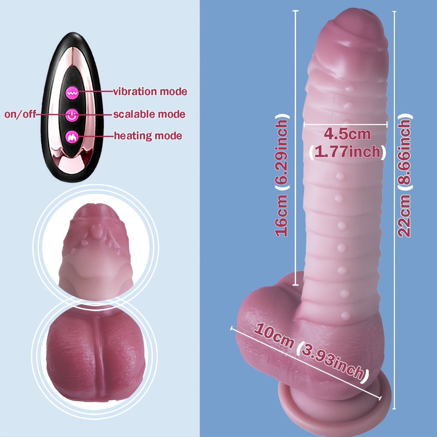 Lovelily Alien Caterpillar Monster Dildo Remote Control RFID