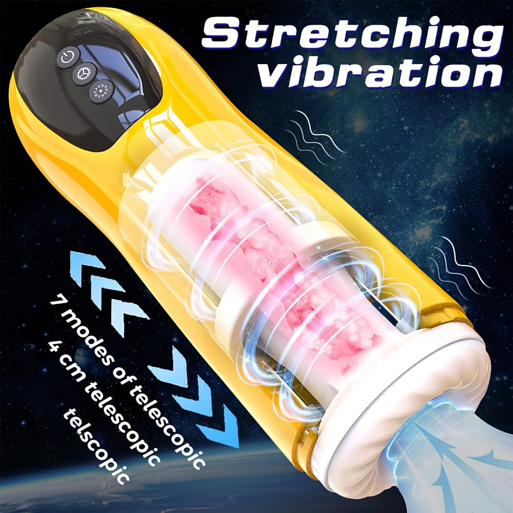 Automatic Dual Motor Silicone Male Masturbator With 7 Modes