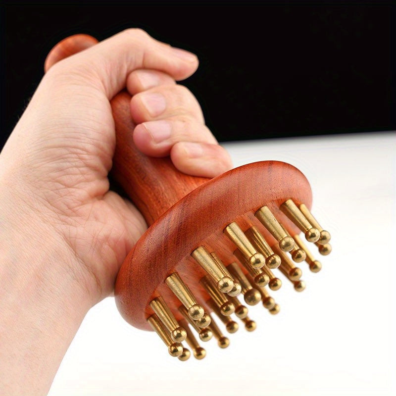 Meridian Brass Massage Brush For Back And Body Personal Care
