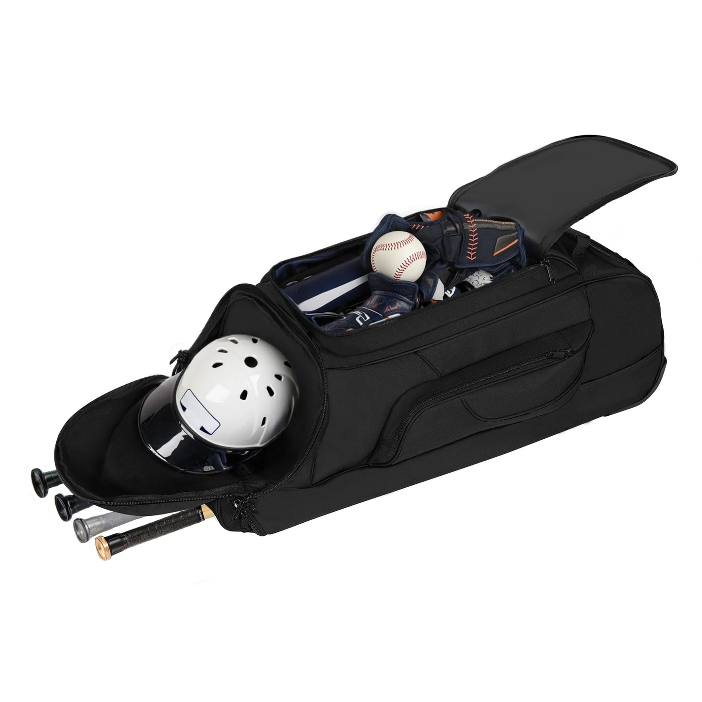 SHOPSOURCE Baseball Tugboat Bag With Backboard Support