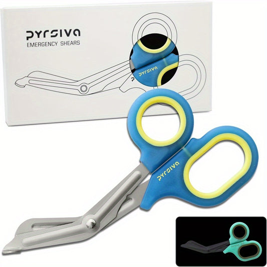 Glow-In-The-Dark Medical Shears Trauma Scissors With Rubberized Handle