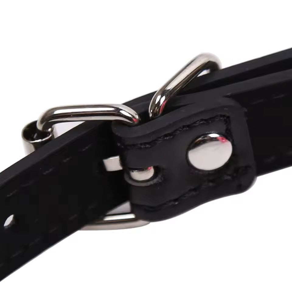 Silicone Ball Gag With Leather Restraints For BDSM Play