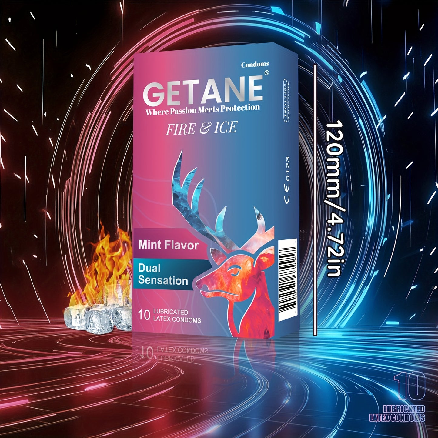 Getane Premium UltraThin Ribbed Latex Condoms For Comfort And Protection