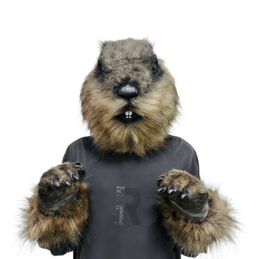 Ultra-Realistic Groundhog Latex Mask Headgear for Cosplay and Parties