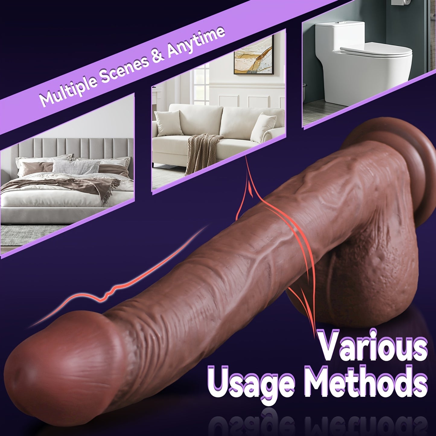 Realistic Dildo Sex Toy For Women Durable PVC Material