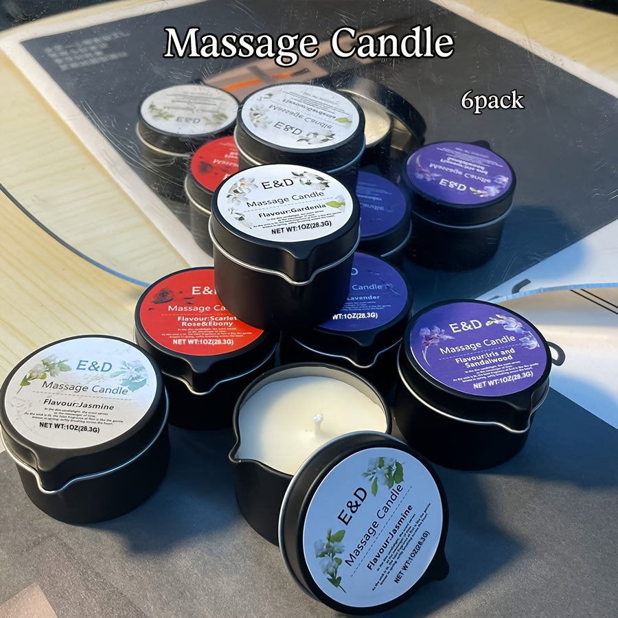 EVODUCK Massage Candles 6pc Essential Oils Set