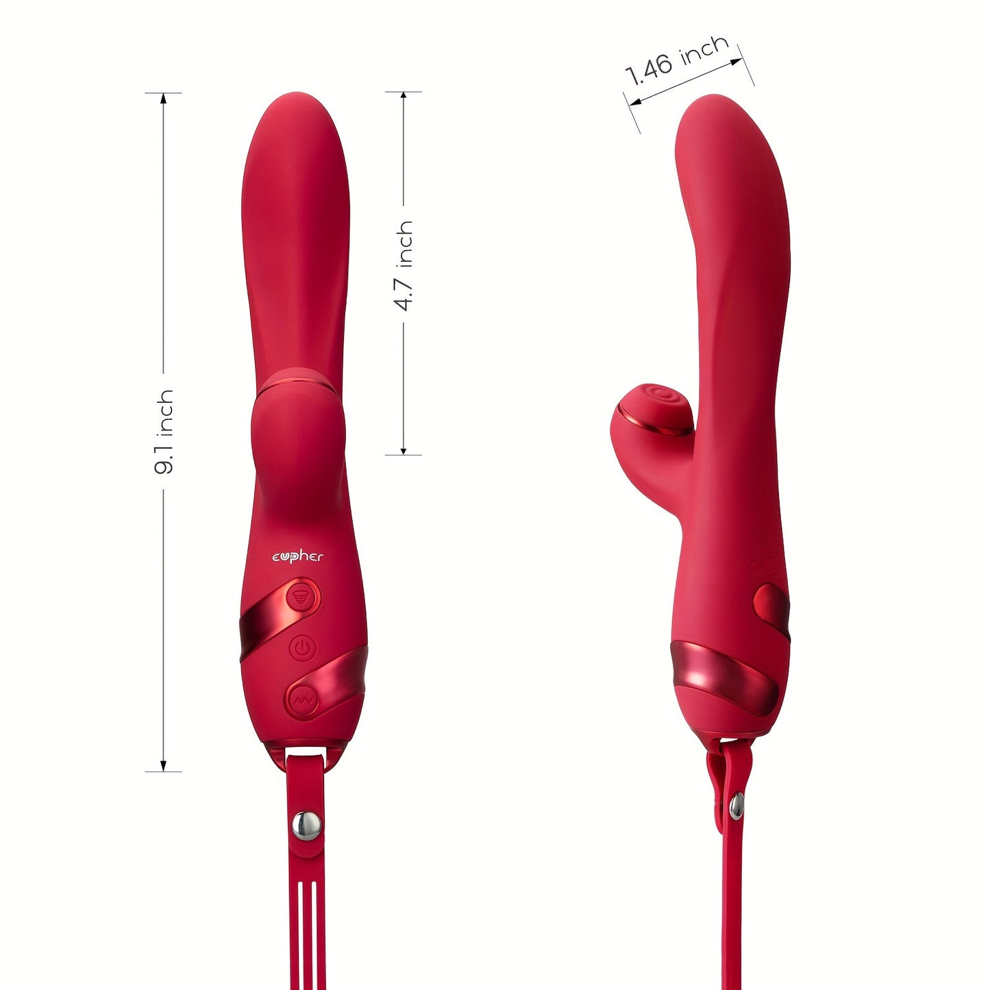 Rabbit Vibrator For Women, BDSM Detachable Whip 10-Frequency Vibration Mode With Clitoris Stimulator Adult Sex Toys For Female Couples