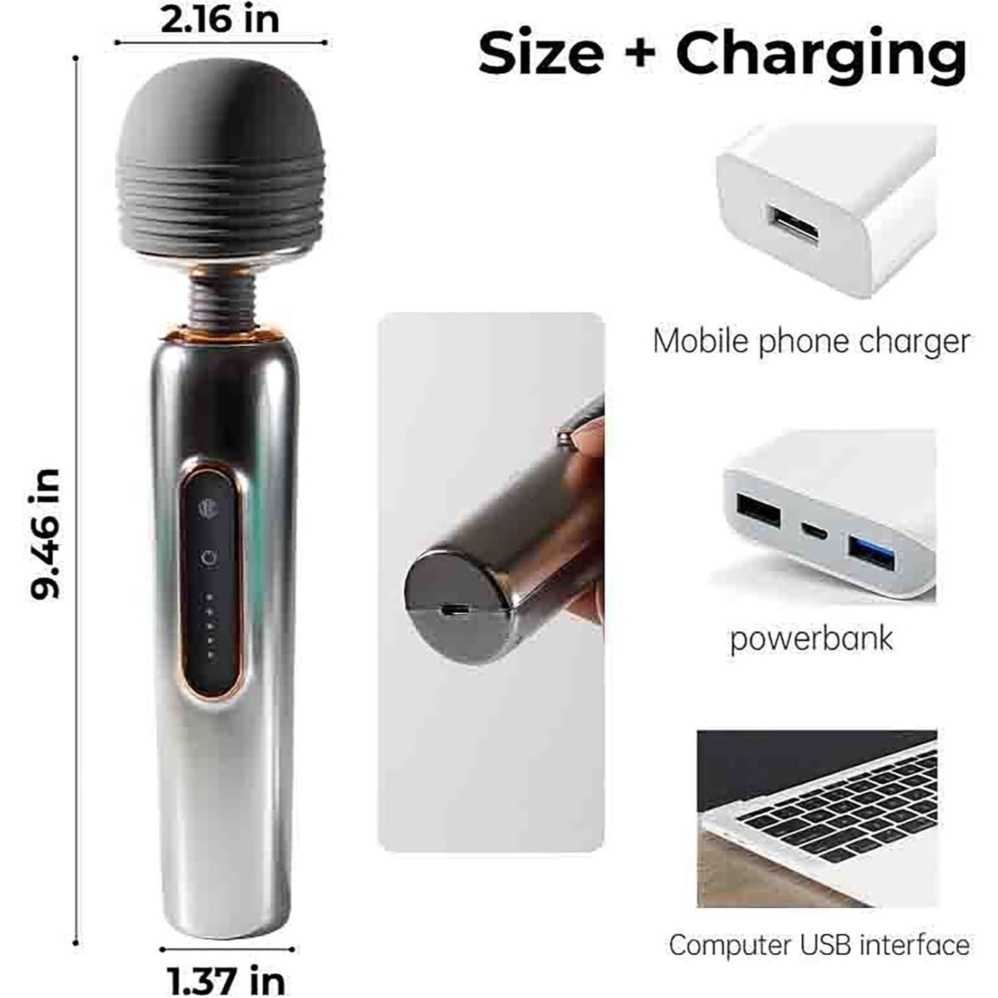 Vibrator With 5 Modes And Heating Handheld Clitoral Massager
