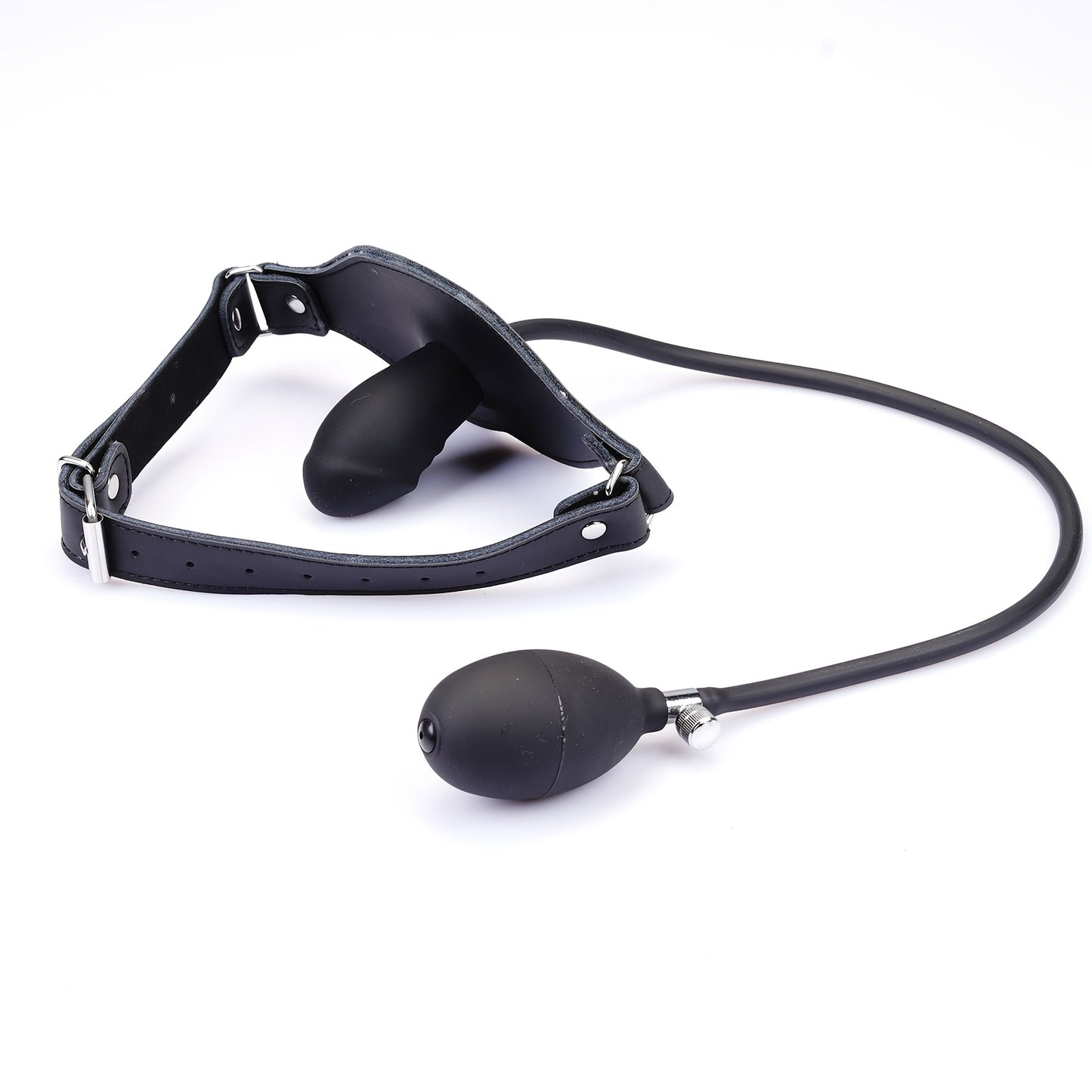 Inflatable Ball Gag With PU Straps For BDSM Bondage Play