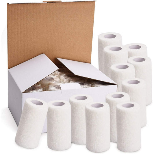 Self Adhering Bandage 12 Pack Medical Wrap for Safe Use