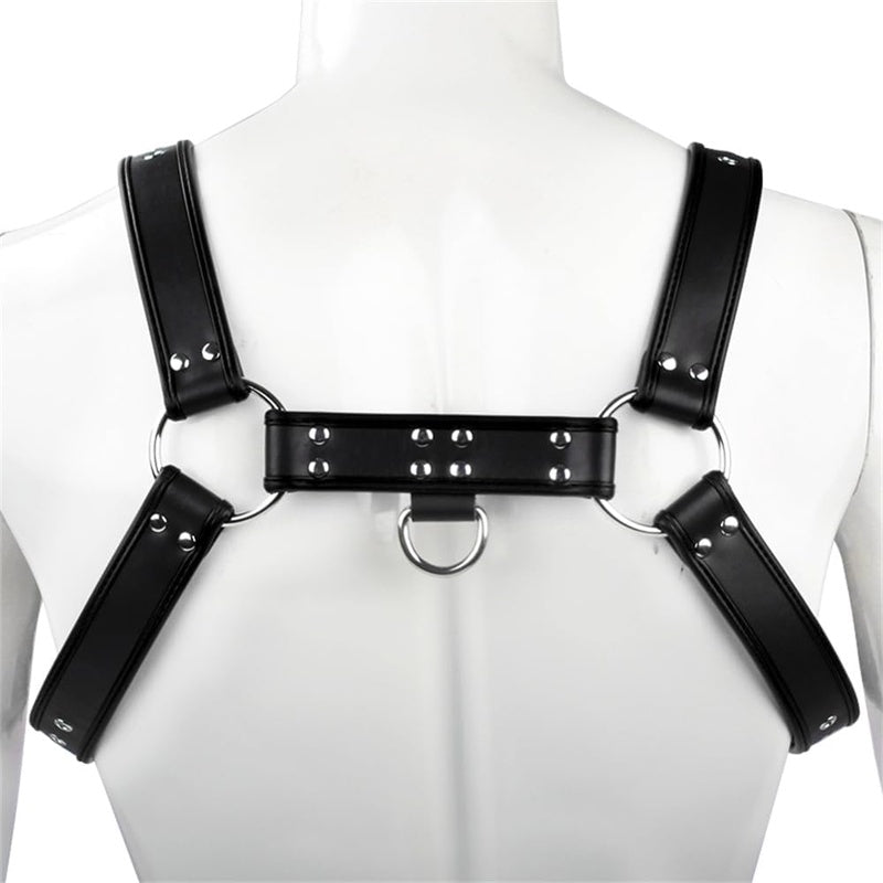 Mens PU Leather Chest Strap Bondage Restraint Strap