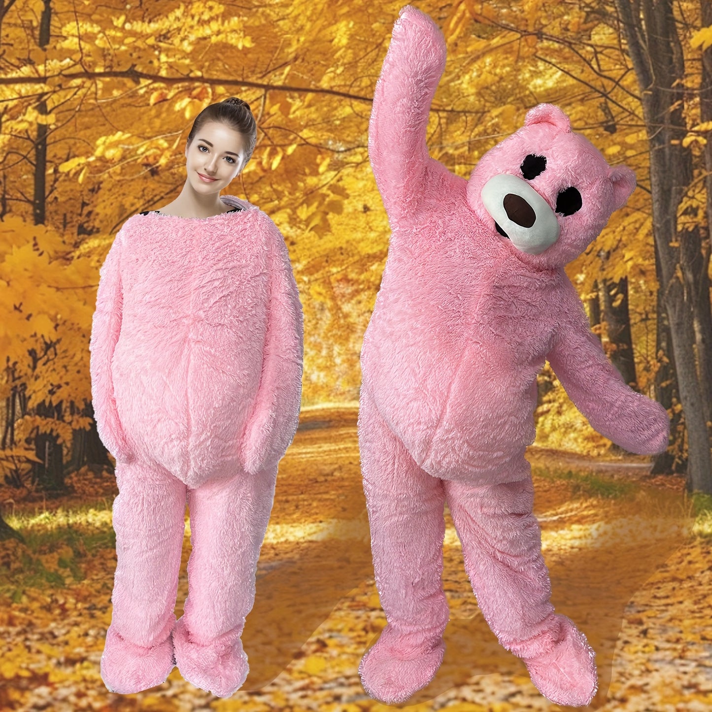 Cute Teddy Bear Adult Costume Dancing Bear Outfit For Halloween