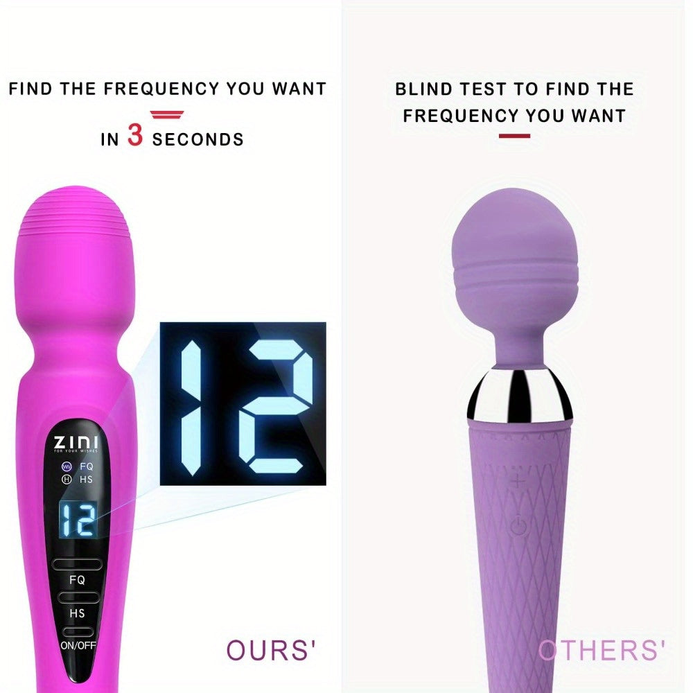 Quiet Massager 12 Speed Cordless Wand Massager USB Magnetic Charger