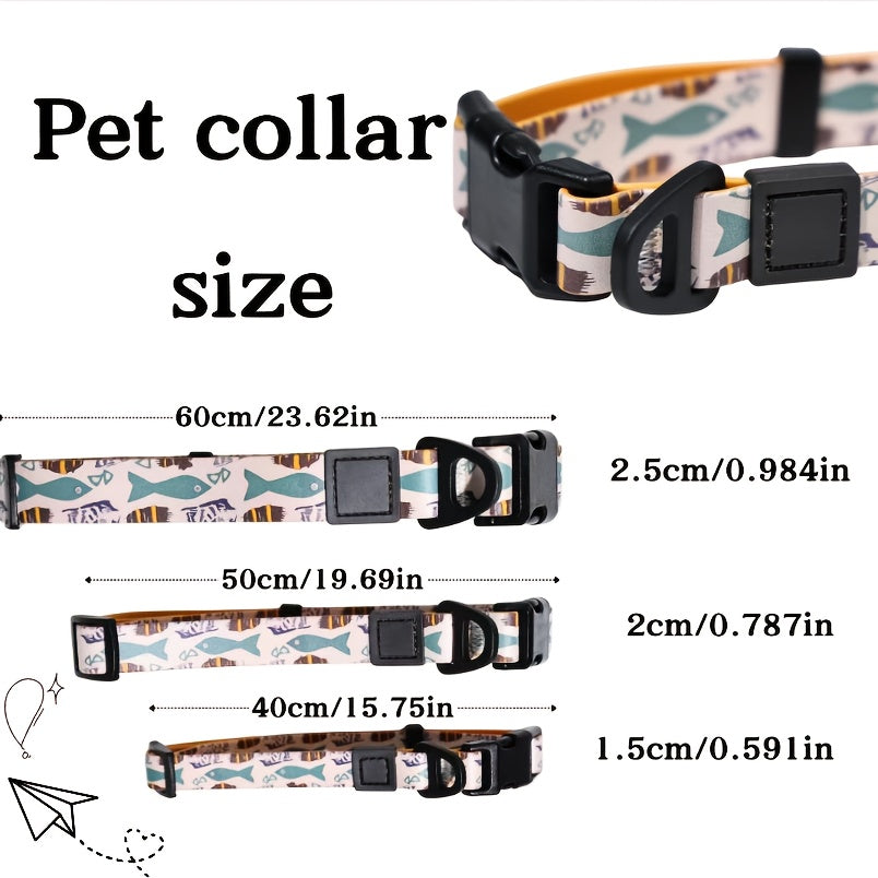 Abstract Geometry Design Dog Collars And Adjustable Leash Set