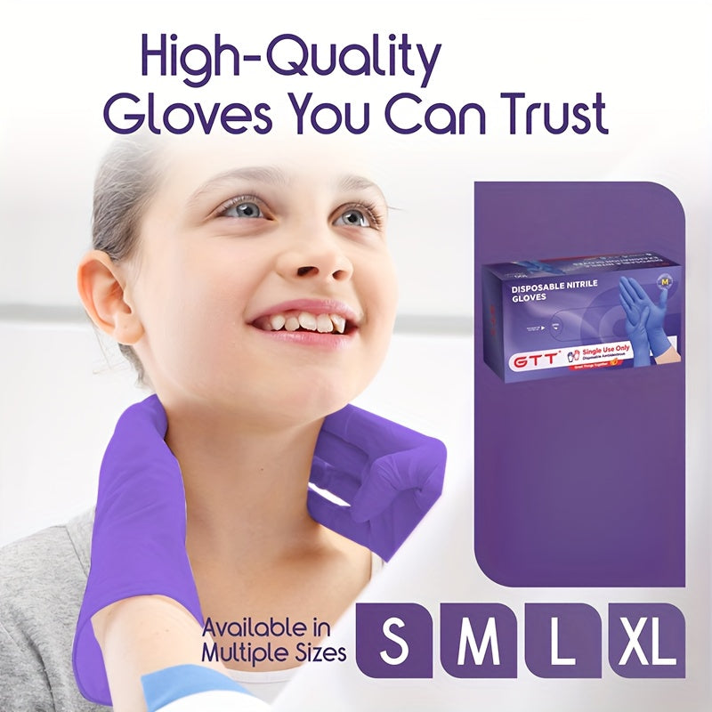 GTT Nitrile Gloves 4.5 Mil Disposable Ambidextrous Tattoo Applications
