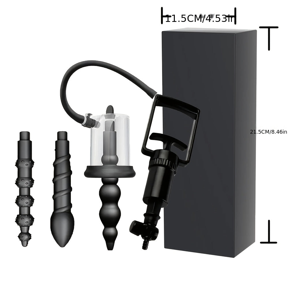 Inflatable Anal Plug Vacuum Pump Prostate Massager Kit