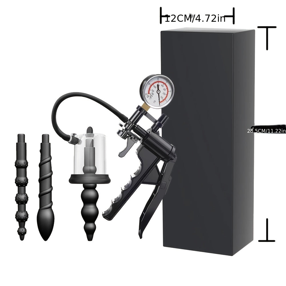 Inflatable Anal Plug Vacuum Pump Prostate Massager Kit