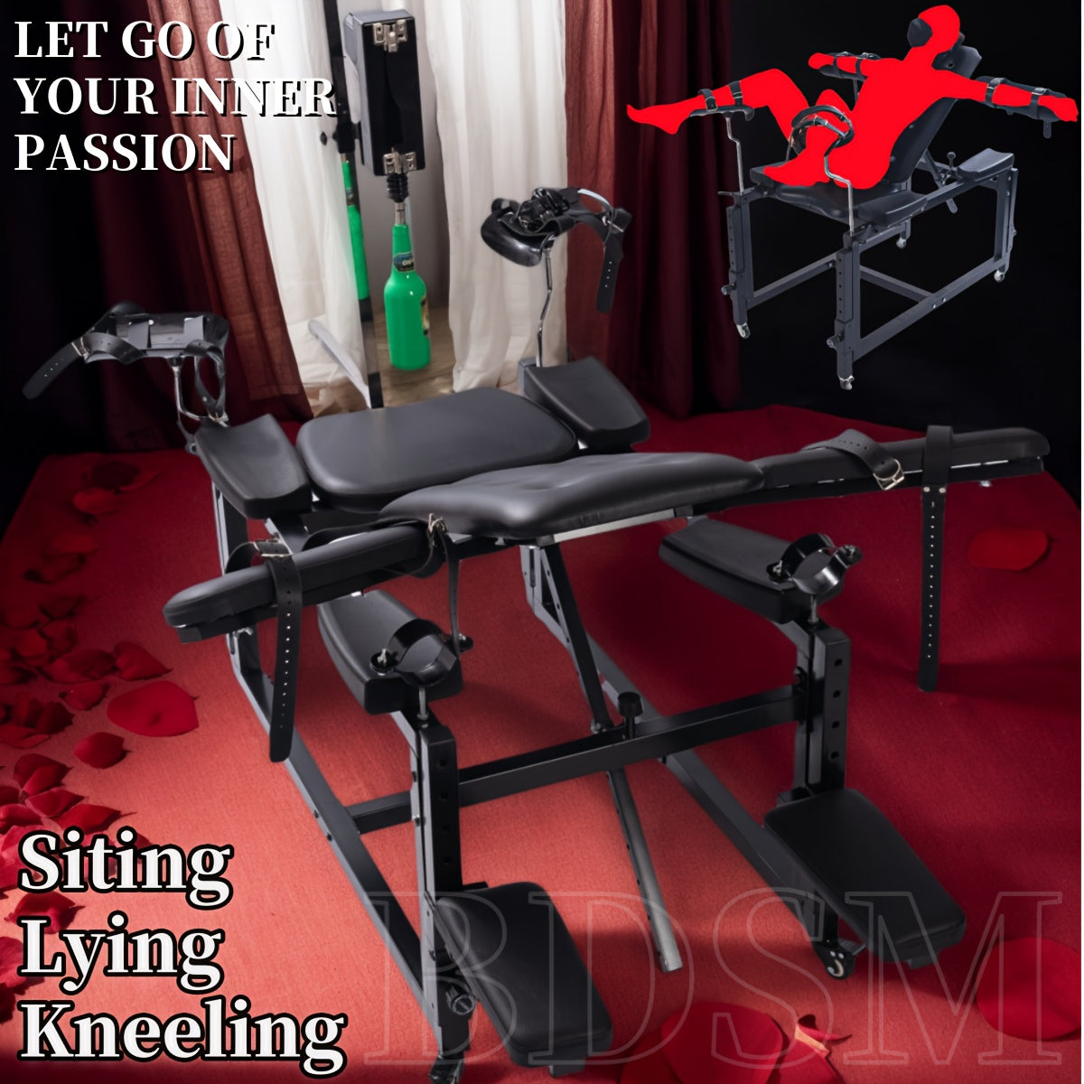 Multifunctional BDSM Sex Chair With Optional Sex Machine For Couples