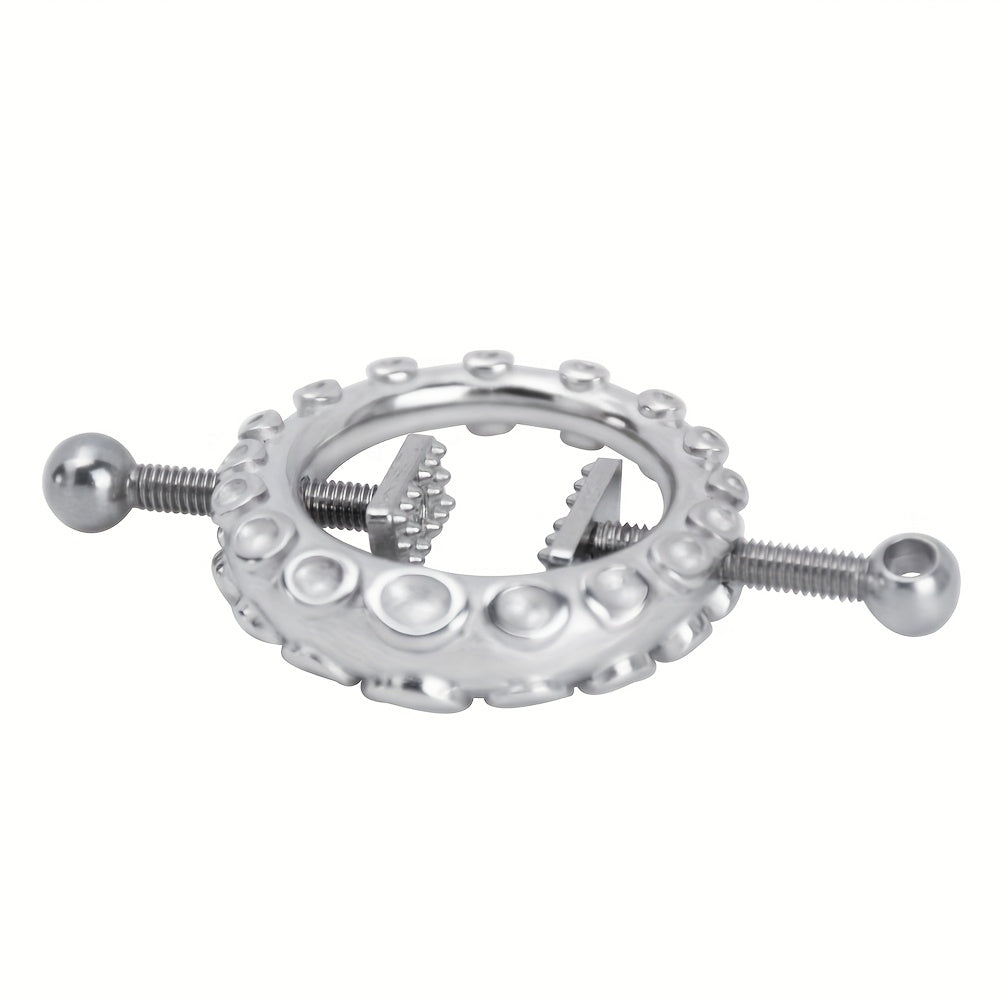 1 Stainless Steel Nipple Clamp with Floral Design Women's Breast Stimulation Toy Spiked Nipple Rubbing Decorative Metal Chest Chain Couples BDSM Alternative Sex Toy, Erotic Toy, Bdsm Accessory, Edgy Fashion, Highquality Steel